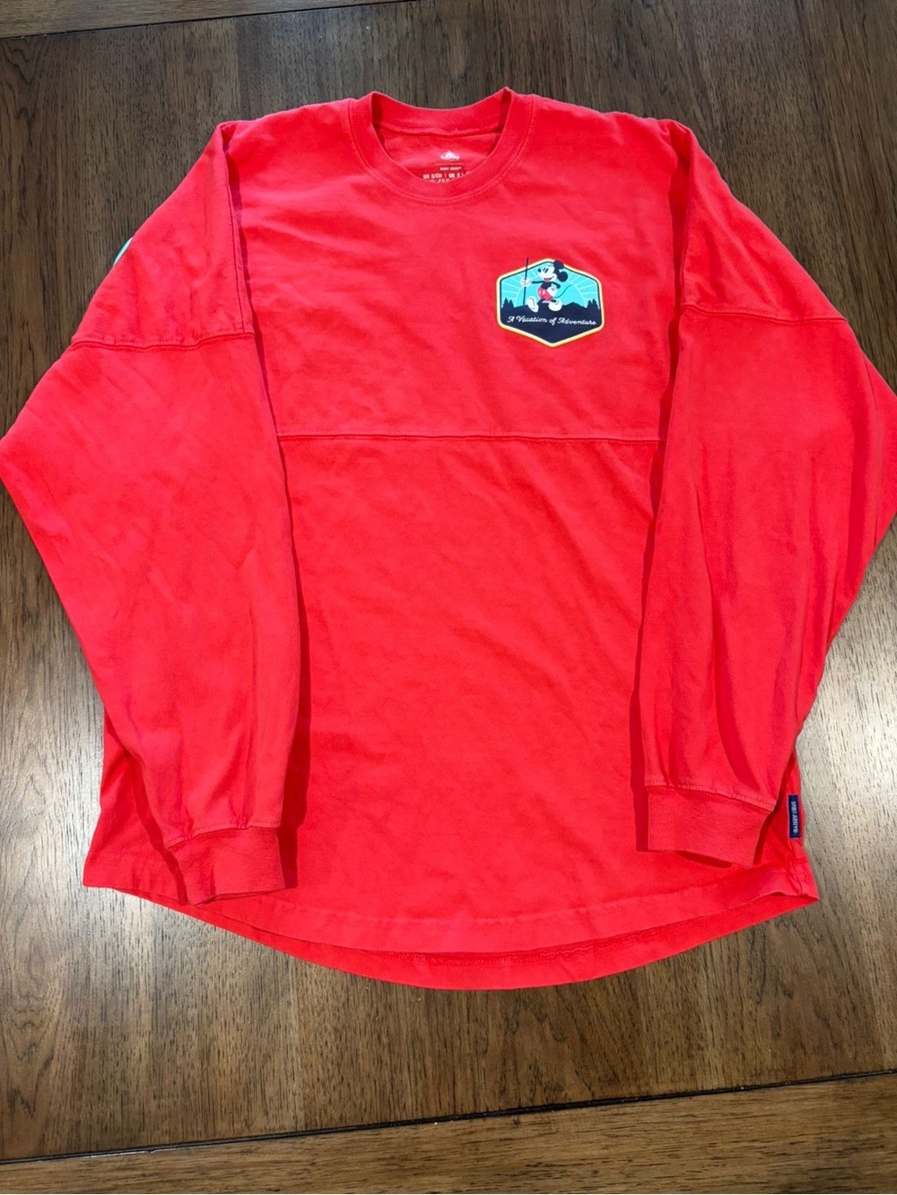 Disney Spirit Jersey Red Long Sleeve Women's Vacation Club Member Top Size S